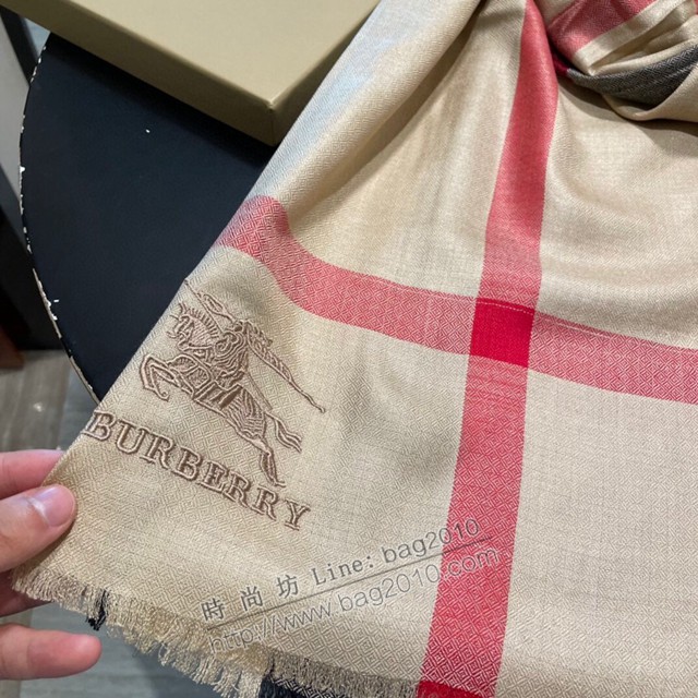 Burberry專櫃新款格子圍巾披肩 巴寶莉2021新款女士山羊絨圍巾  mmj1520
